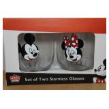 Set of 2 Mickey Mouse Stemless Wine Glasses
