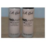 *2* LA Girl Pro Matte High Definition Long Wear Foundation - Medium Beige & Nude