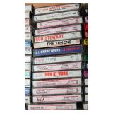 Lot of 60 Miscellaneous Music Cassettes