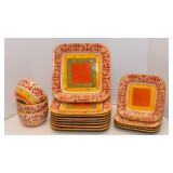 Home American Simplicity Square Villa Glazed Stoneware – 15 Pieces