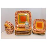 Home American Simplicity Square Villa Glazed Stoneware – 15 Pieces