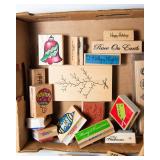 Lot of Christmas Rubber Ink Stamps