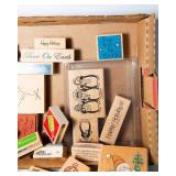Lot of Christmas Rubber Ink Stamps