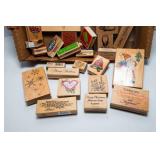 Lot of Christmas Rubber Ink Stamps