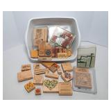 Variety of Holiday Rubber Ink Stamps