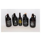 Set of 5 Craft Beer Growlers – Various Breweries