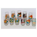 Set of 10 1982 Smurf Glasses