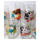 Set of 10 1982 Smurf Glasses