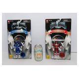 Bandai 1995 Mighty Morphin Power Rangers Movie Edition Action Figures – Red & Blue Ranger (Sealed)