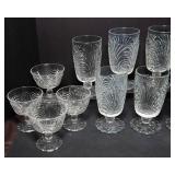Caprice Clear Pressed Glassware by Cambridge – 16 Pieces