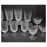 Caprice Clear Pressed Glassware by Cambridge – 16 Pieces