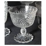 Caprice Clear Pressed Glassware by Cambridge – 16 Pieces