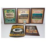Green Bay Packers Super Bowl Plaques – 5-Piece Collection