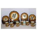 Handpainted Italian Olive Motif Dishware – 6-Person Set