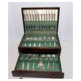 Oneida Community Silverplate Flatware Set – Complete with Wooden Box
