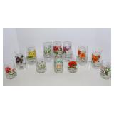 1950s Brockway “Flower of the Month” Drinking Glasses – Set of 11