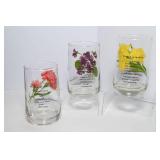 1950s Brockway “Flower of the Month” Drinking Glasses – Set of 11