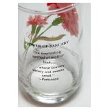 1950s Brockway “Flower of the Month” Drinking Glasses – Set of 11