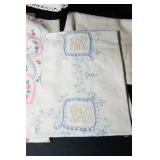 Vintage Hand Embroidered Table Linens