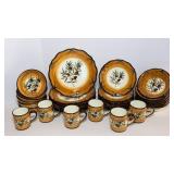 Handpainted Italian Olive Motif Dishware – 6-Person Set (#2)