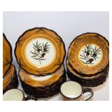 Handpainted Italian Olive Motif Dishware – 6-Person Set (#2)