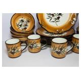 Handpainted Italian Olive Motif Dishware – 6-Person Set (#2)