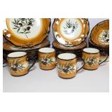 Handpainted Italian Olive Motif Dishware – 6-Person Set (#2)