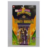 Bandai 1995 Mighty Morphin Power Rangers Special Edition Auto-Morphin White Ranger Action Figure – Sealed