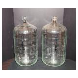 Set of 2 Glass Carboys – Beer & Wine Making, 22"T x 10"D