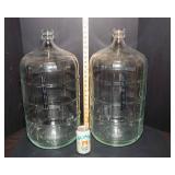 Set of 2 Glass Carboys – Beer & Wine Making, 22"T x 10"D