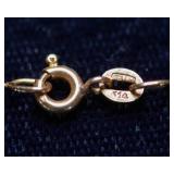 14K Gold Opal Necklace & Earring Set – Elegant and Dainty