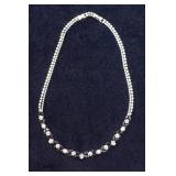 Vintage Monet Rhinestone Necklace – 17" Length