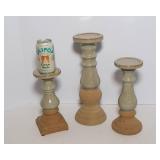Set of 3 Ceramic Candle Holders – Tallest 14.25"