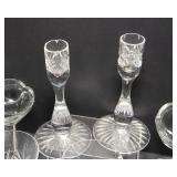 Lot of 14 Cut Glass Pieces – Includes 6 Crystal Glasses