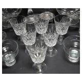 Lot of 14 Cut Glass Pieces – Includes 6 Crystal Glasses