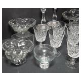 Lot of 14 Cut Glass Pieces – Includes 6 Crystal Glasses