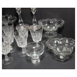 Lot of 14 Cut Glass Pieces – Includes 6 Crystal Glasses