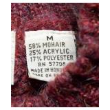 Woodward Mohair Sweater – Burgundy, Size Medium