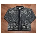 Dale of Norway Black & White Wool Olympic Sweater – Size Large