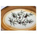 Handpainted Italian Olive Motif Serving Ware – 6 Pieces, Made in Italy
