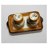 Handpainted Italian Olive Motif Serving Ware – 6 Pieces, Made in Italy