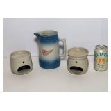 Red Wing Stoneware – Two Wax Warmers & United Defense 1997 Pitcher