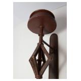 Hand-Forged Iron Wall Sconces – Set of 2, 24" Tall