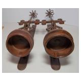 Hand-Forged Iron Wall Sconces – Set of 2, 24" Tall