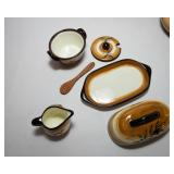 Handpainted Italian Olive Motif Serving Ware – 5 Pieces, Made in Italy