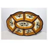 Handpainted Italian Olive Motif Serving Ware – 5 Pieces, Made in Italy