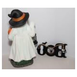 Ghost Figurine with Lantern & “Boo” Sign