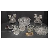 Cut Glass Serving Ware - 8 Pieces