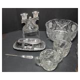 Cut Glass Serving Ware - 8 Pieces