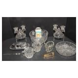Cut Glass Serving Ware - 8 Pieces